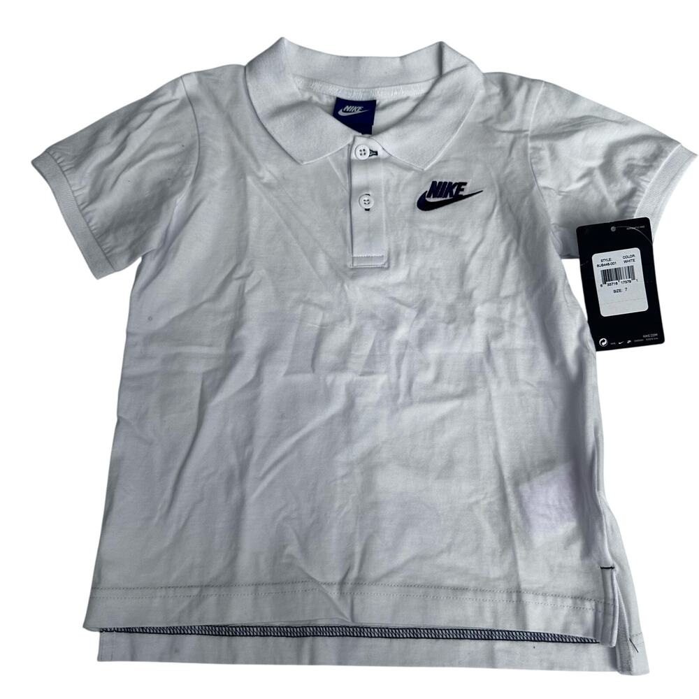 Nike White Golf Polo Shirt - Size 7 - New With Tags